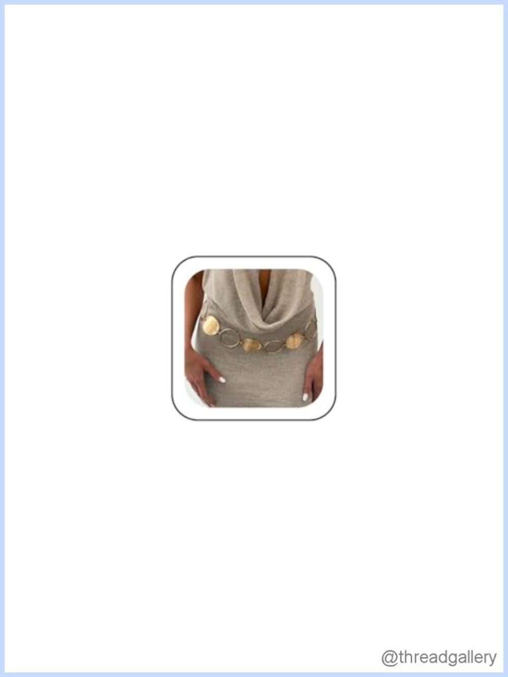Chunky Gold Plated Circle Disc Body Chain Belt Women Festival Jewelry Adjustable